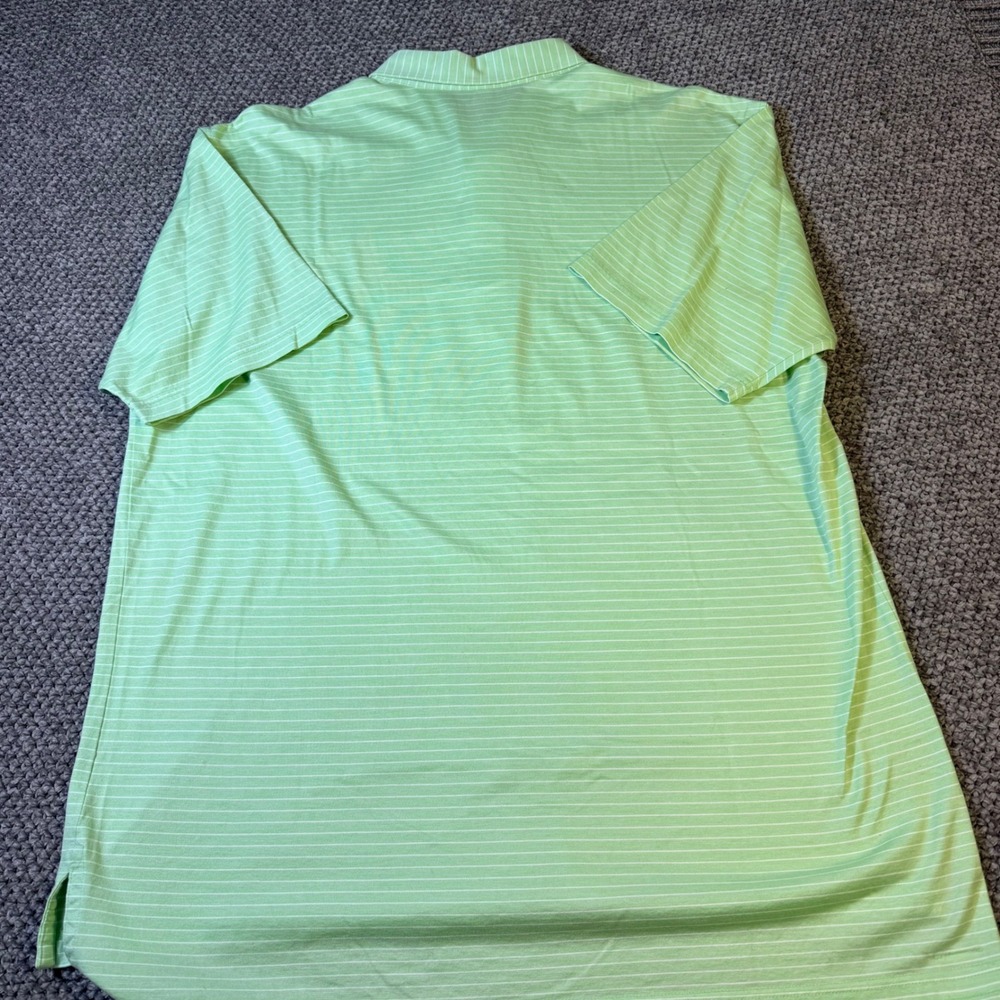 Peter Millar Polo Shirts Bundle Size L Green Blue Striped 100% Cotton 2 Pack - Picture 10 of 13
